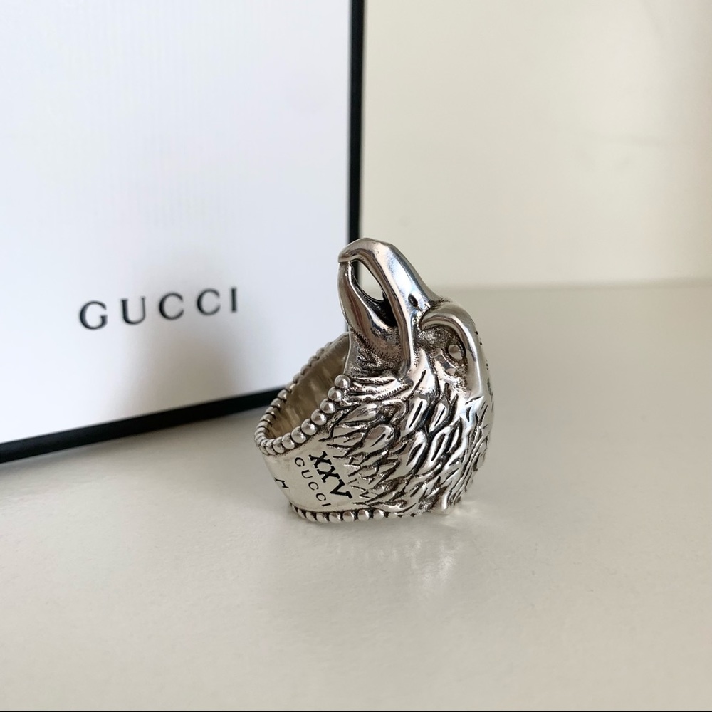 NWOT Gucci large sterling silver ring made in Italy - Picture 14 of 16